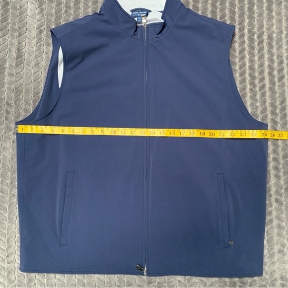 Peter Millar Vest Mens XXL 2XL Navy Blue Crown Crafted Jacket Full Zip Pockets - Picture 14 of 15